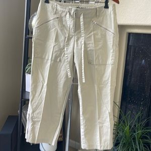 Lord & Taylor tan/cream cropped pants. EUC